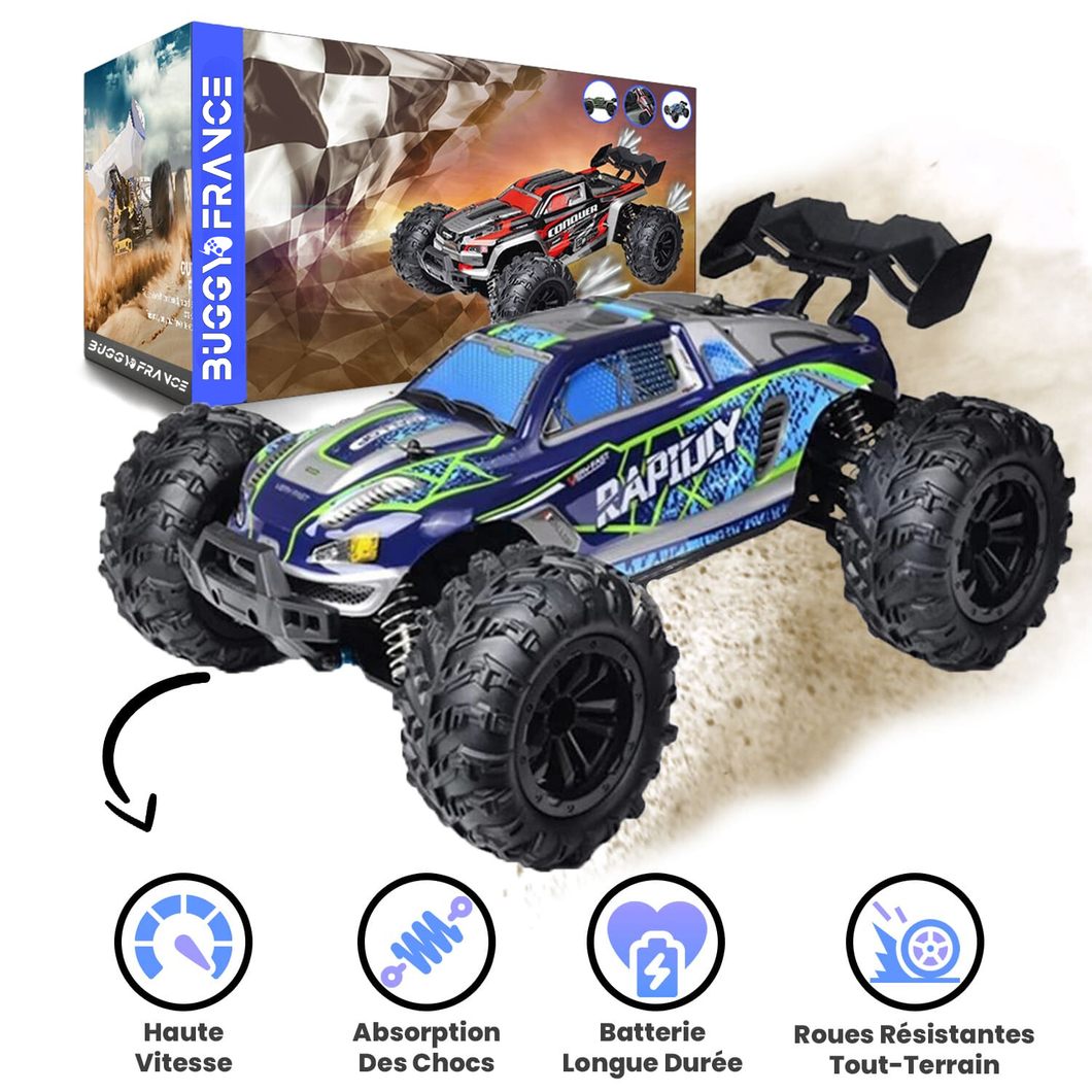 BGF PRO - Buggy Télécommandée 50 Km/h - Pack 3 Batteries